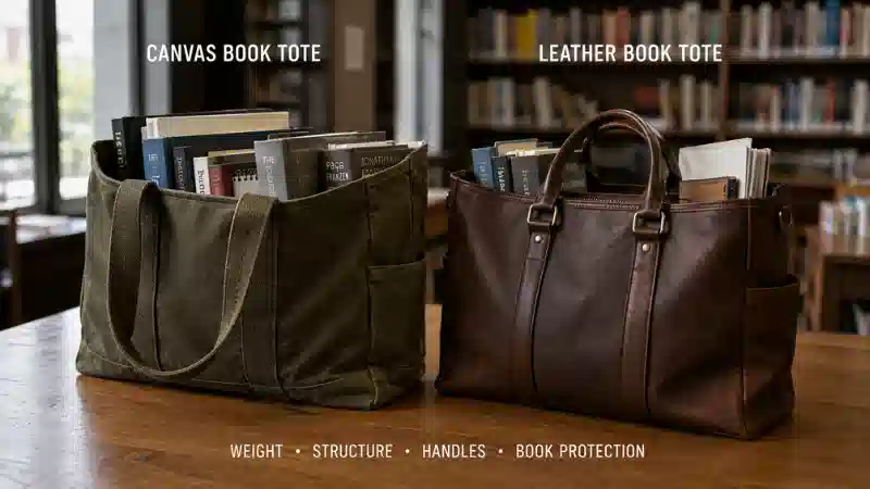 Canvas vs Leather Book Tote Bags: Which Is Better for Carrying Heavy Books?